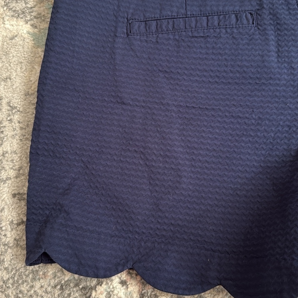 Lilly Pulitzer Buttercup Scallop Hem Navy Shorts - Picture 8 of 11